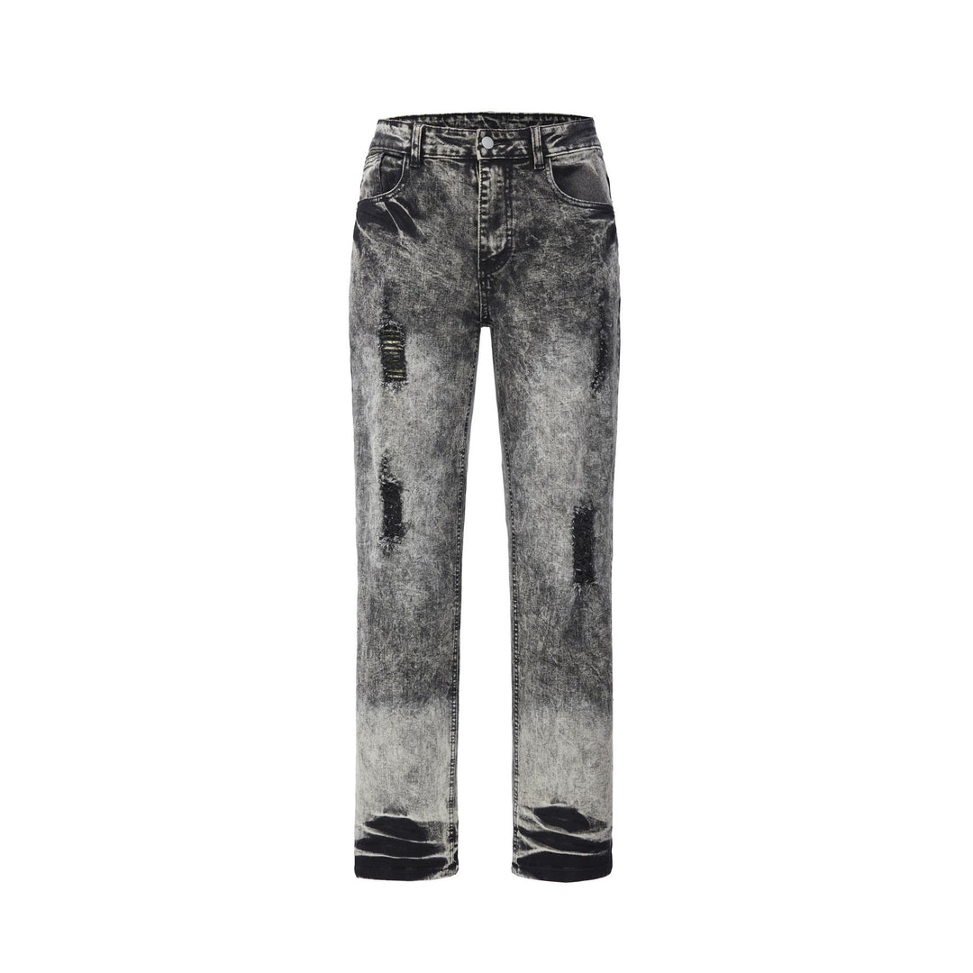 Damen Modische High-Waist Ripped Jeans Drune