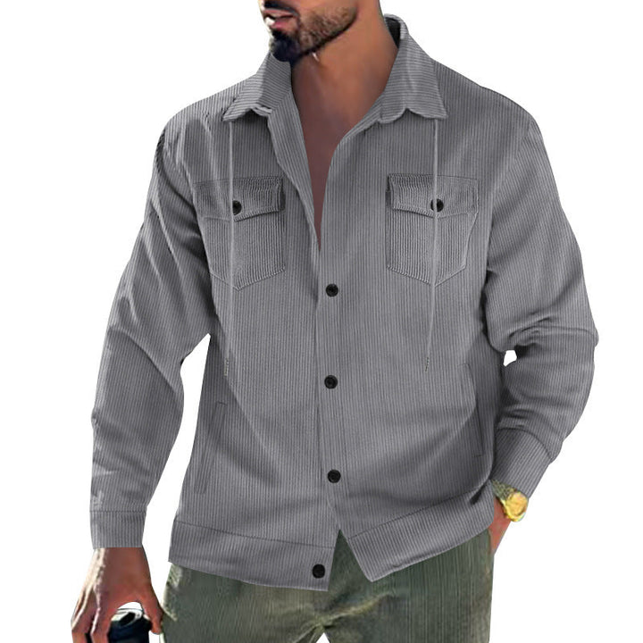 Herren Cord-Jacke mit praktischen Taschen und klassischem Schnitt Drune