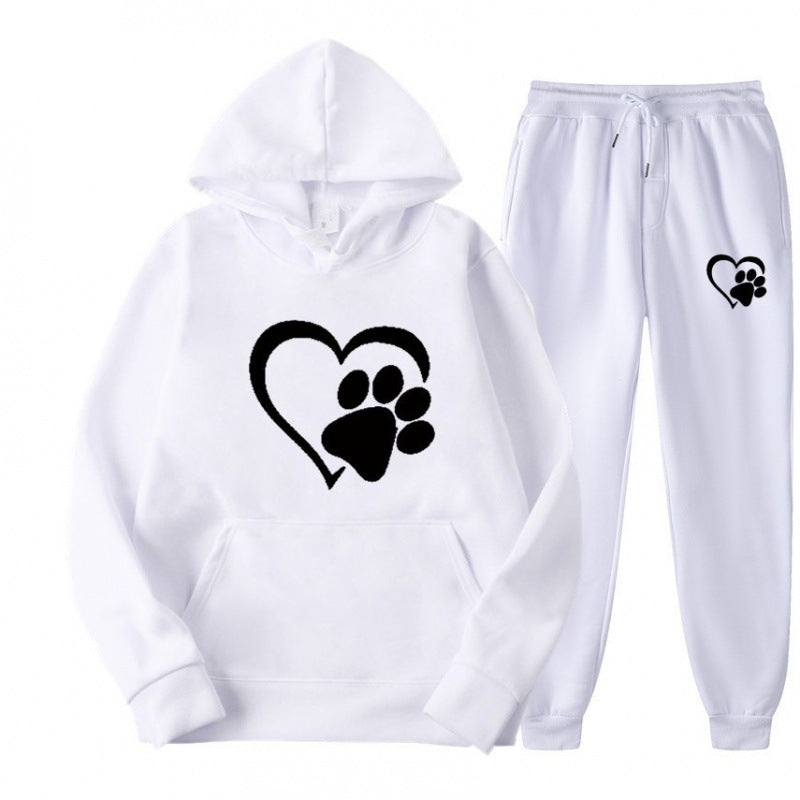 Damen Kuscheliger Hoodie und Jogginghose Set Drune
