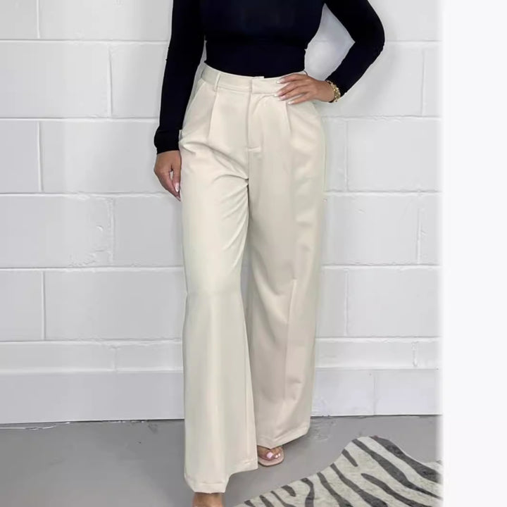 Damen elegante Palazzo-Hose mit hoher Taille und weichem Material Drune