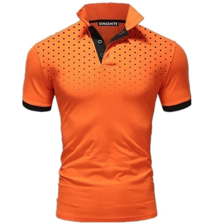Herren Poloshirt mit modernen Punktdesign und atmungsaktiven Eigenschaften Drune