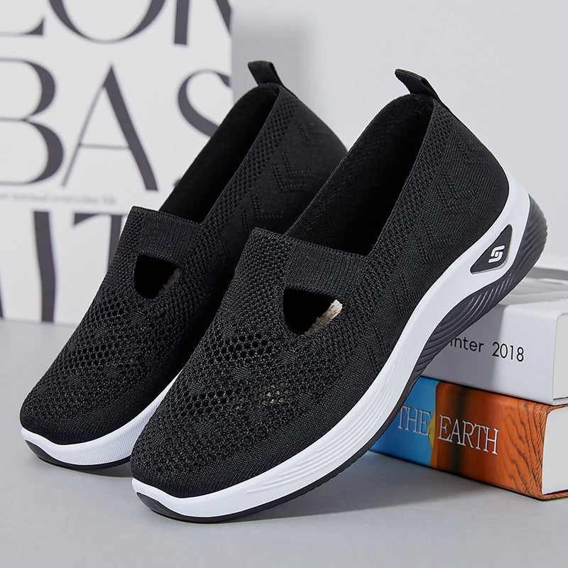 Damen nan leichte gestrickte Slipper mit orthopädischer Komfortsohle Drune