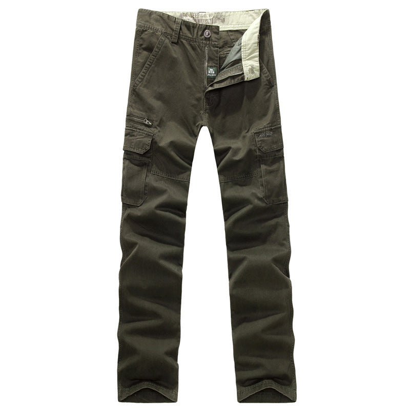 Herren robuste Cargo‑Hose aus Baumwoll‑Canvas mit Mehrfach‑Taschen und Knieverstärkung Drune