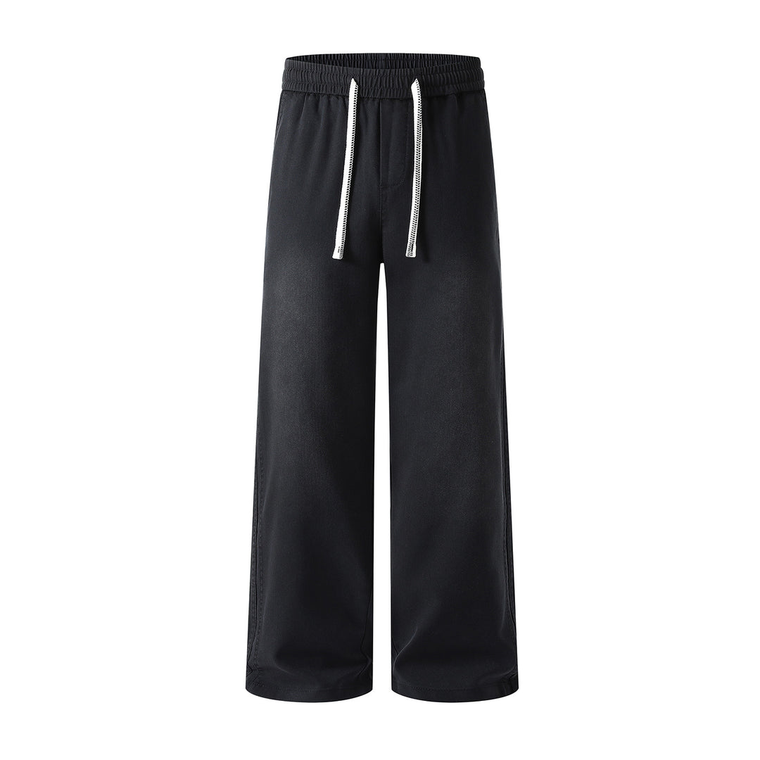 Damen weite Freizeithose mit elastischem Bund und Kordelzug Drune