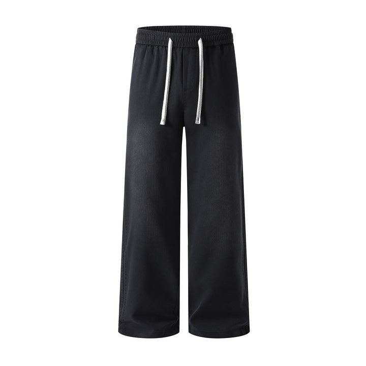 Damen weite Freizeithose mit elastischem Bund und Kordelzug Drune