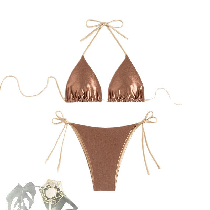 Damen Triangel-Bikini mit eleganten Schnüroptik Drune