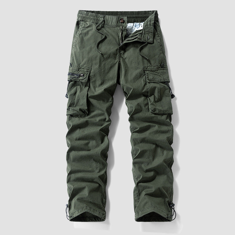 Herren Robuste Cargo‑Hose im Tactical‑Utility‑Stil mit elastischem Bund und Multifachtaschen Drune