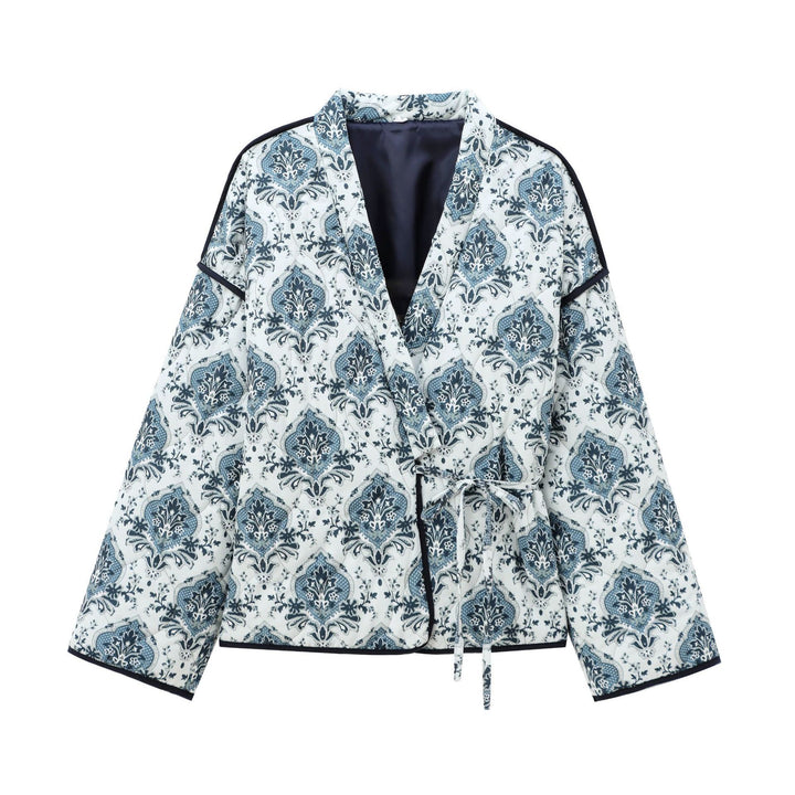 Damen elegante gestepptes Kimono-Jacke Drune