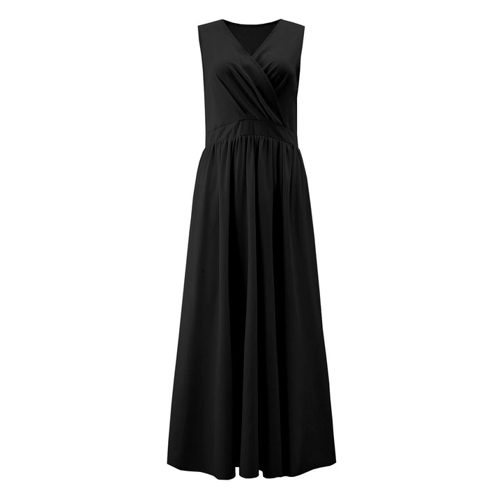 Damen Maxikleid mit Wickeloptik und fließendem Saum Drune