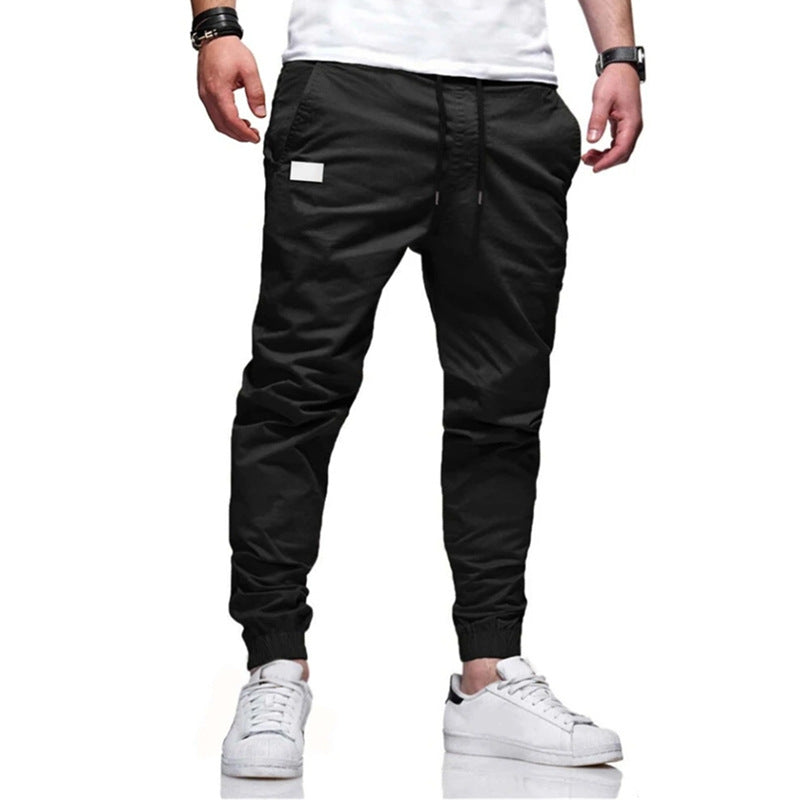 Herren nan funktionale Cargo-Joggerhose mit schmal zulaufendem Bein, elastischem Bund und eingelassenen Reißverschlusstaschen Drune
