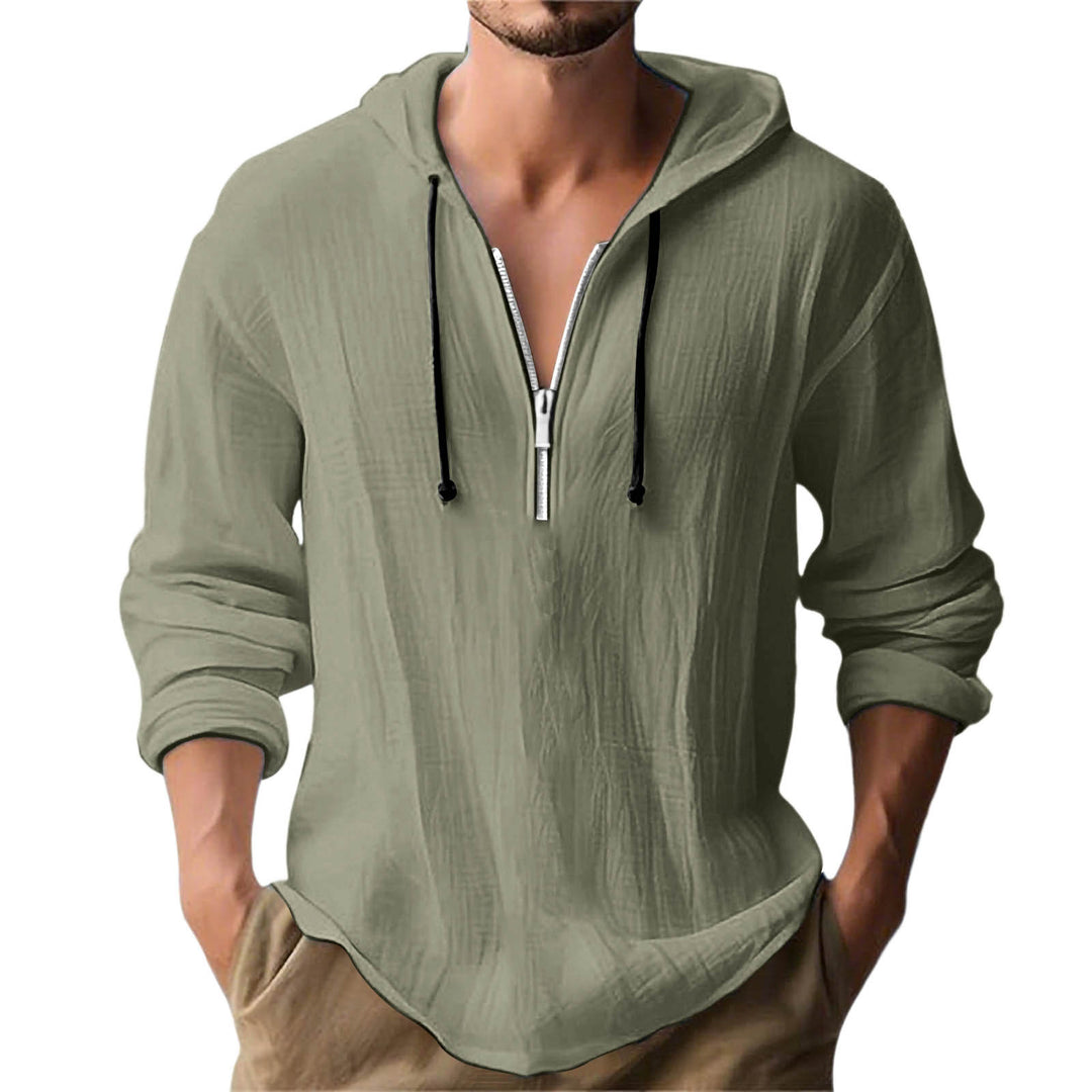 Herren lässiger Kapuzenpullover mit Reißverschluss Drune