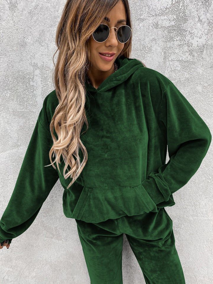 Damen kuscheliger Fleece-Hoodie mit lässigen Details Drune