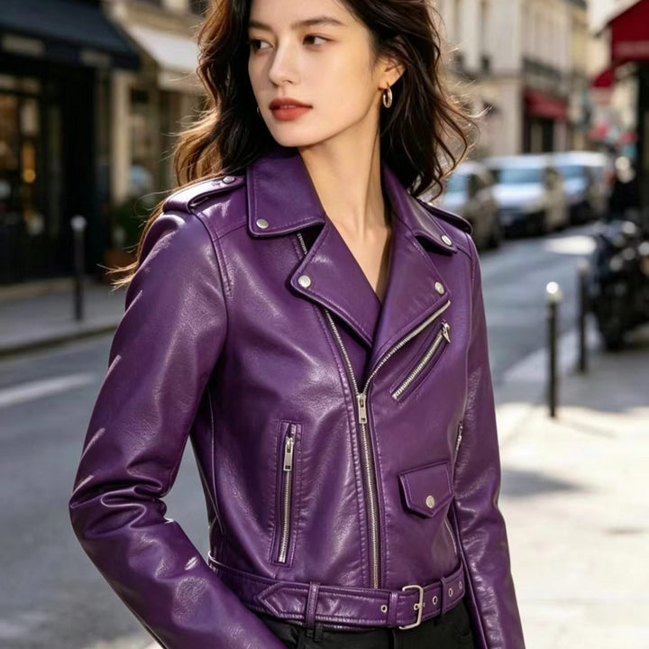 Damen cropped Bikerjacke Drune