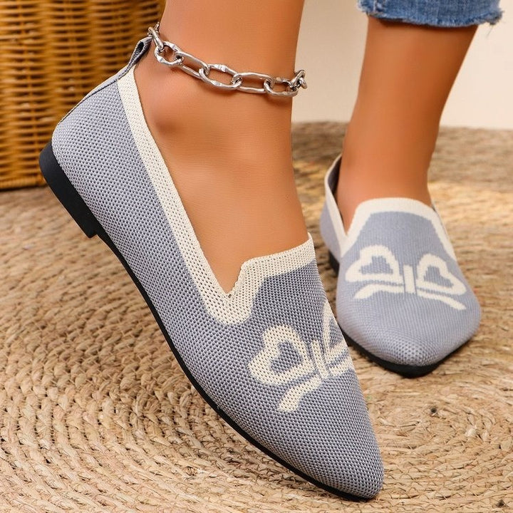 Damen Slipper mit eleganter Schleifen-Optik und atmungsaktivem Obermaterial Drune