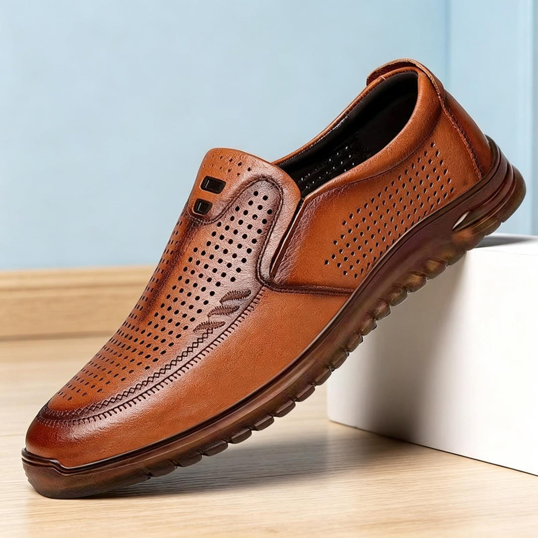 Herren Bequeme Leder Sneakers Drune