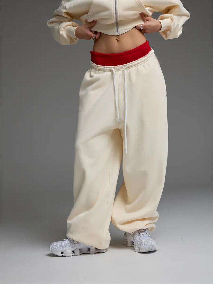 Damen entspannte und weite Jogginghose Drune