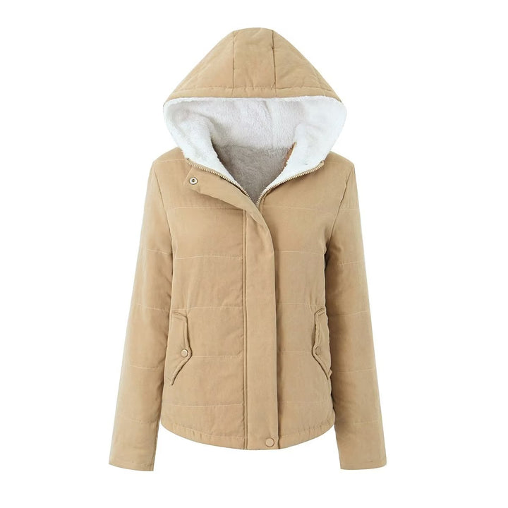 Damen Kapuzenjacke mit Teddyfutter und verdecktem Reißverschluss Drune