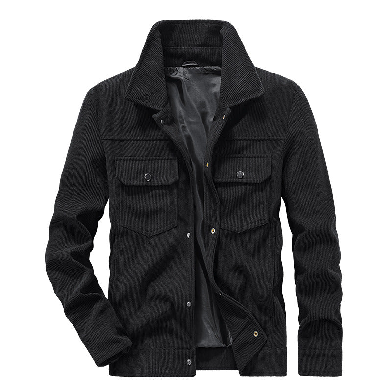 Herren Lässige Cordjacke mit praktischen Brusttaschen Drune