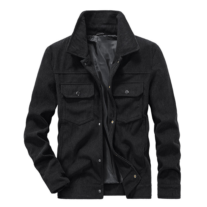 Herren Lässige Cordjacke mit praktischen Brusttaschen Drune