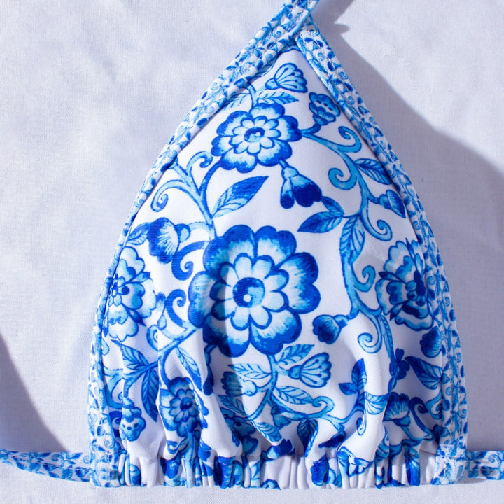 Damen Triangle-Bikini mit boho-inspiriertem floralen Muster Drune