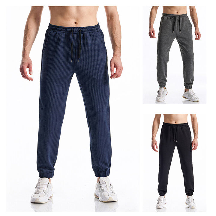 Herren Texturierte Jogginghose mit elastischem Bund, Tunnelzug und gebündeltem Beinabschluss Drune