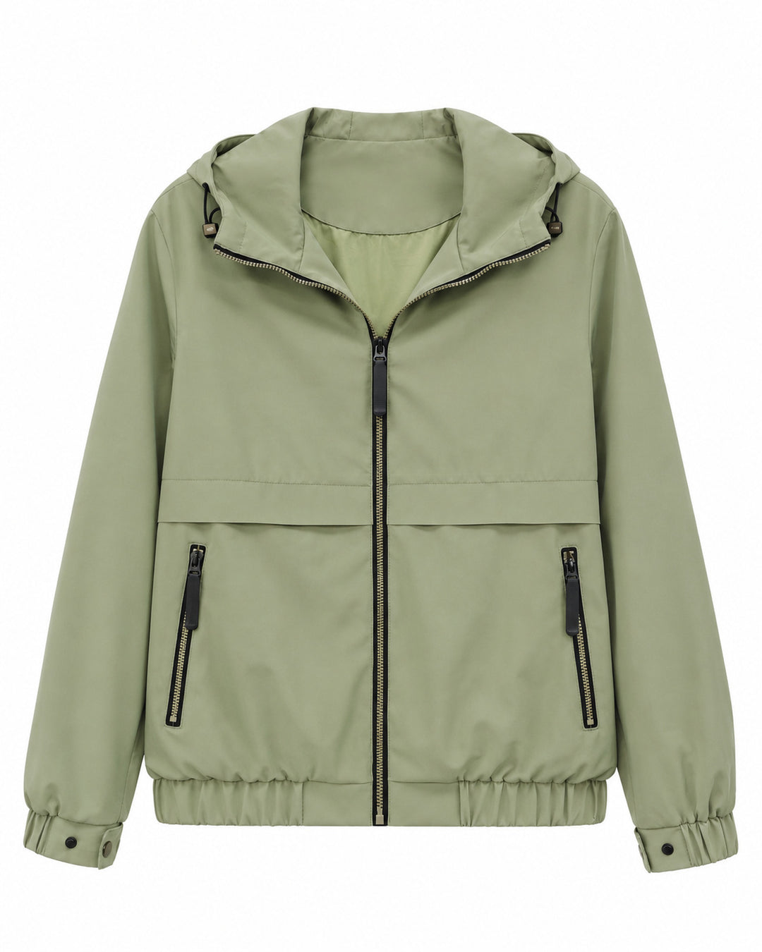 Damen Leichte Kapuzen‑Windjacke mit wasserabweisender Beschichtung, Reißverschluss und elastischem Saum Drune