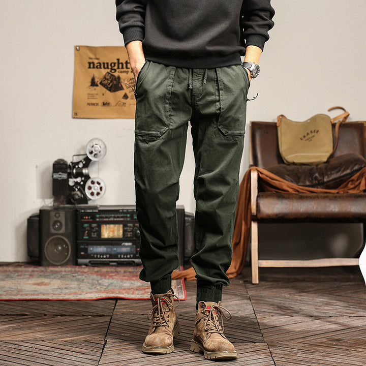 Herren Tapered-Cargojogger mit elastischem Komfortbund, Pattentaschen und Knöchelbündchen Drune