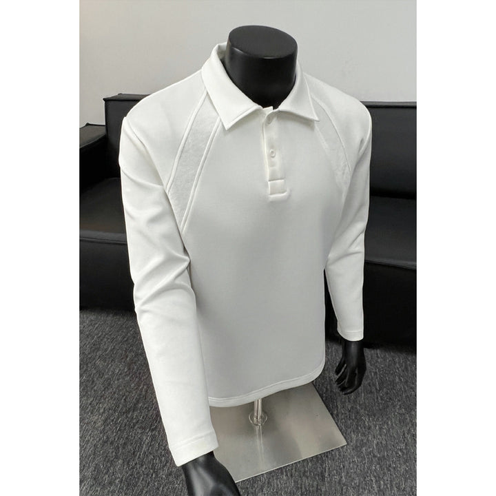 Herren Sportliches Langarm Poloshirt Drune