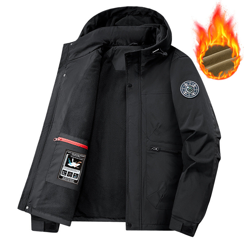 Herren Technische Wetterjacke mit abnehmbarer Kapuze Drune