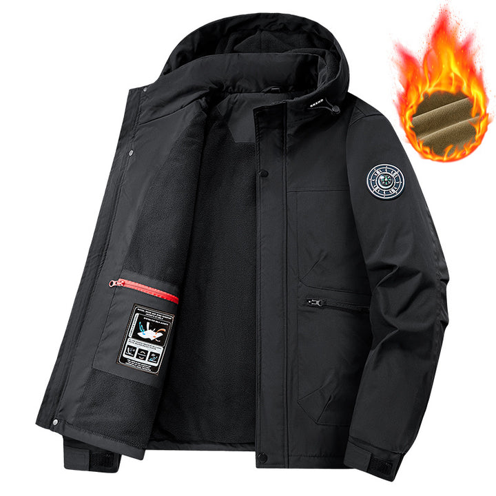 Herren Technische Wetterjacke mit abnehmbarer Kapuze Drune