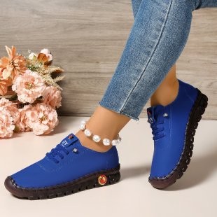 Damen Bequeme Lederoptik-Slipper mit flexibler Profilsohle und Mokassin-Naht Drune