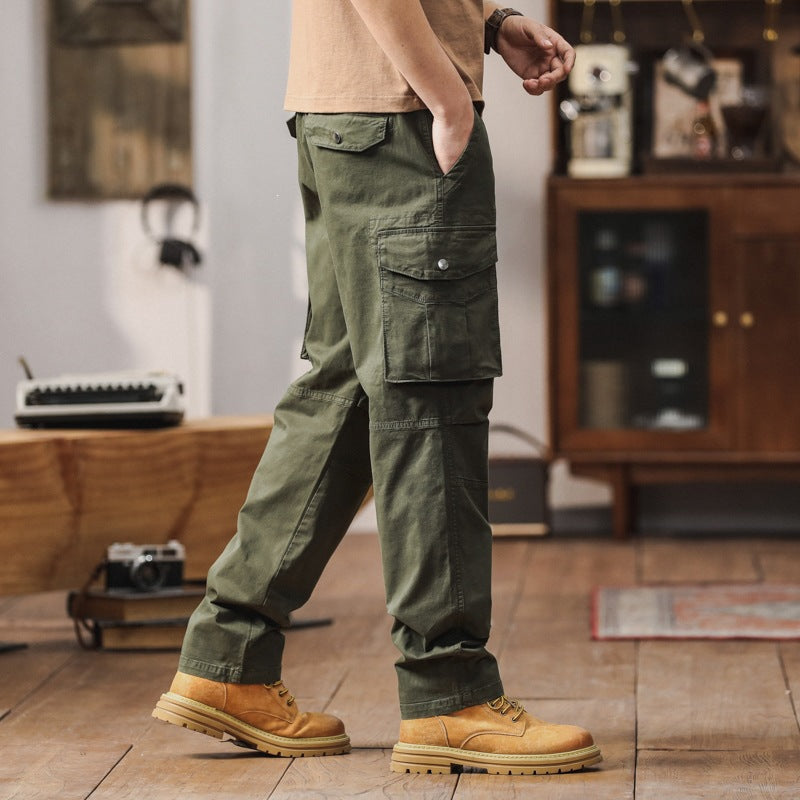 Herren Robuste Relaxed-Fit Cargohose mit verstärkten Knien und Mehrfach-Taschen Drune