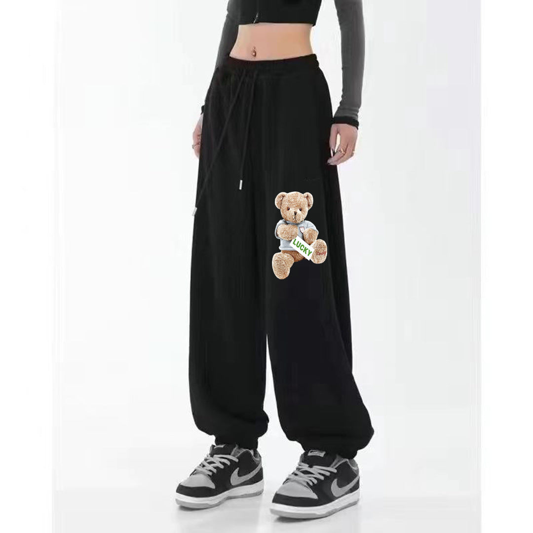 Damen Freizeit-Hose mit Teddy-Motiv Drune