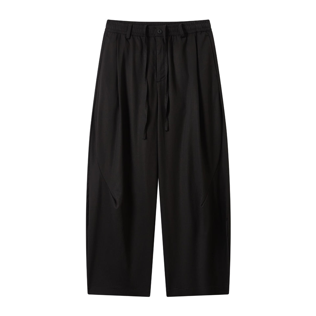 Damen weite Culotte-Hose mit elastischem Bund und Tunnelzug Drune