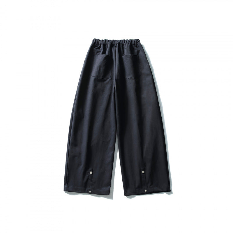 Damen Weite Culotte-Hose mit hoher Taille und elastischem Bund Drune