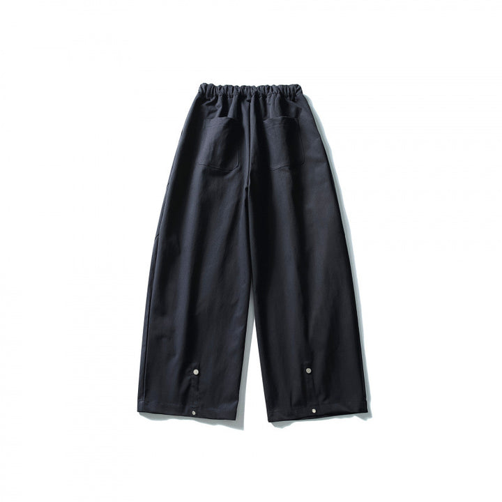 Damen Weite Culotte-Hose mit hoher Taille und elastischem Bund Drune