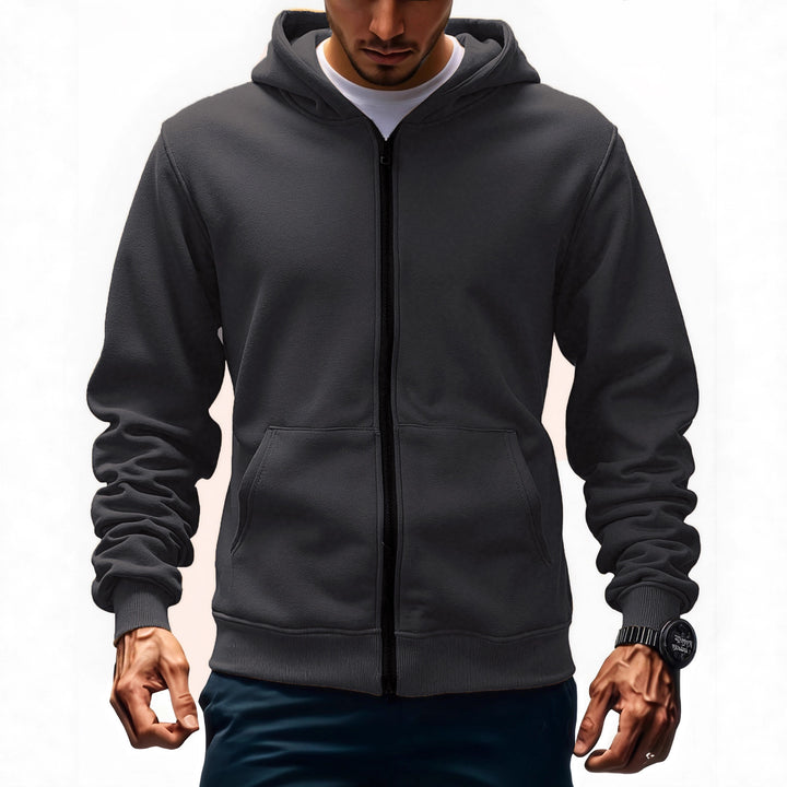 Herren Modische Kapuzenjacke mit praktischen Taschen Drune