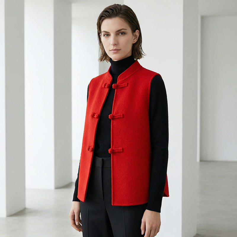 Damen Eleganter Wollmantel Drune