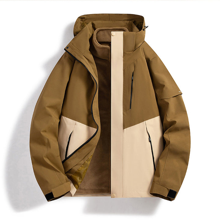 Damen Wasserdichte Outdoor-Jacke mit verstellbarer Kapuze Drune