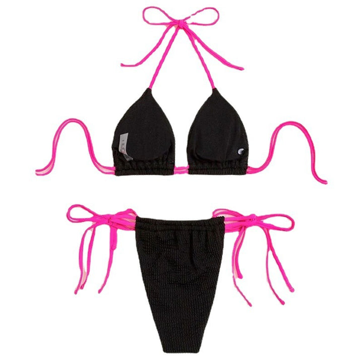 Damen Triangel-Bikini-Set mit verstellbaren Schnürungen Drune