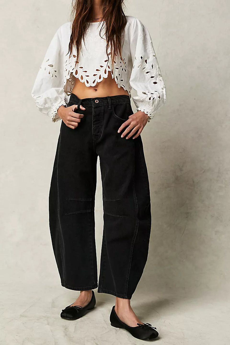 Damen lockere Mom-Jeans mit lässigem Schnitt Drune