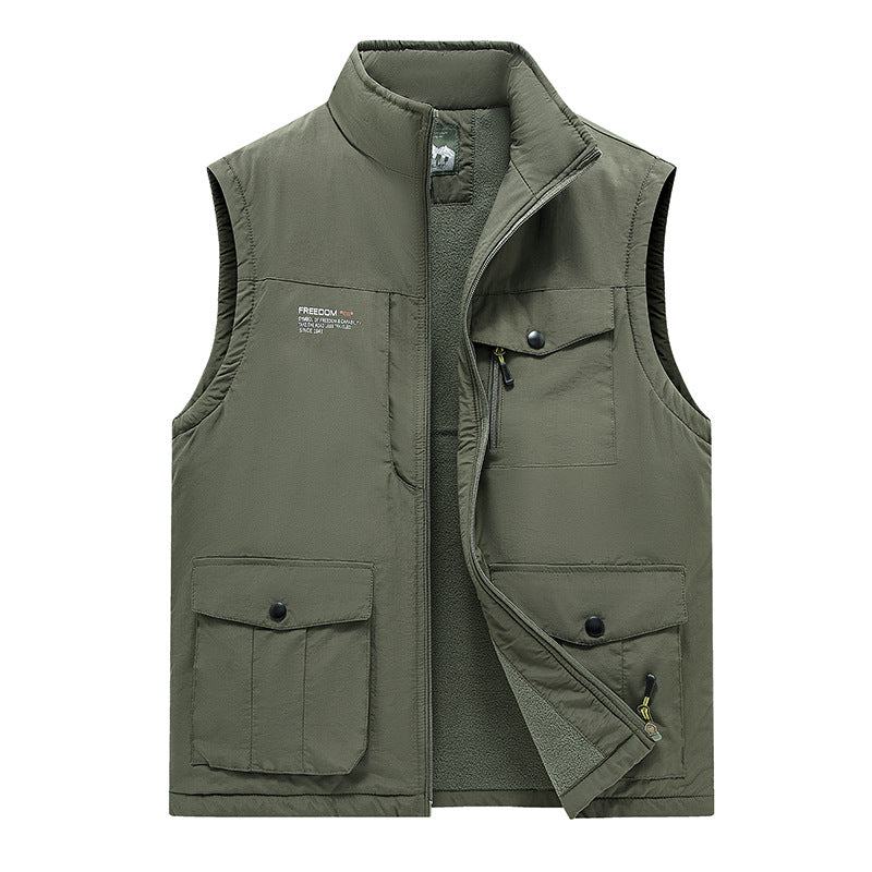 Herren Leichte Outdoor-Weste mit hochschließendem Kragen und praktischen Taschen Drune
