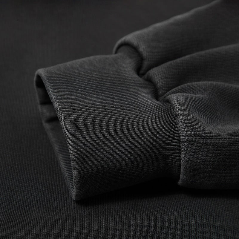 Herren Oversize Kapuzenjacke mit durchgehendem Reißverschluss, fleecegefüttert, Kängurutaschen & gerippten Bündchen Drune