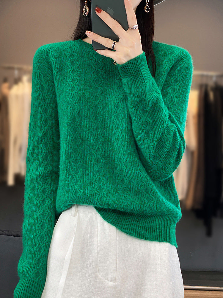 Damen Zopfmuster-Feinstrickpullover mit feiner Struktur und kastiger Silhouette Drune