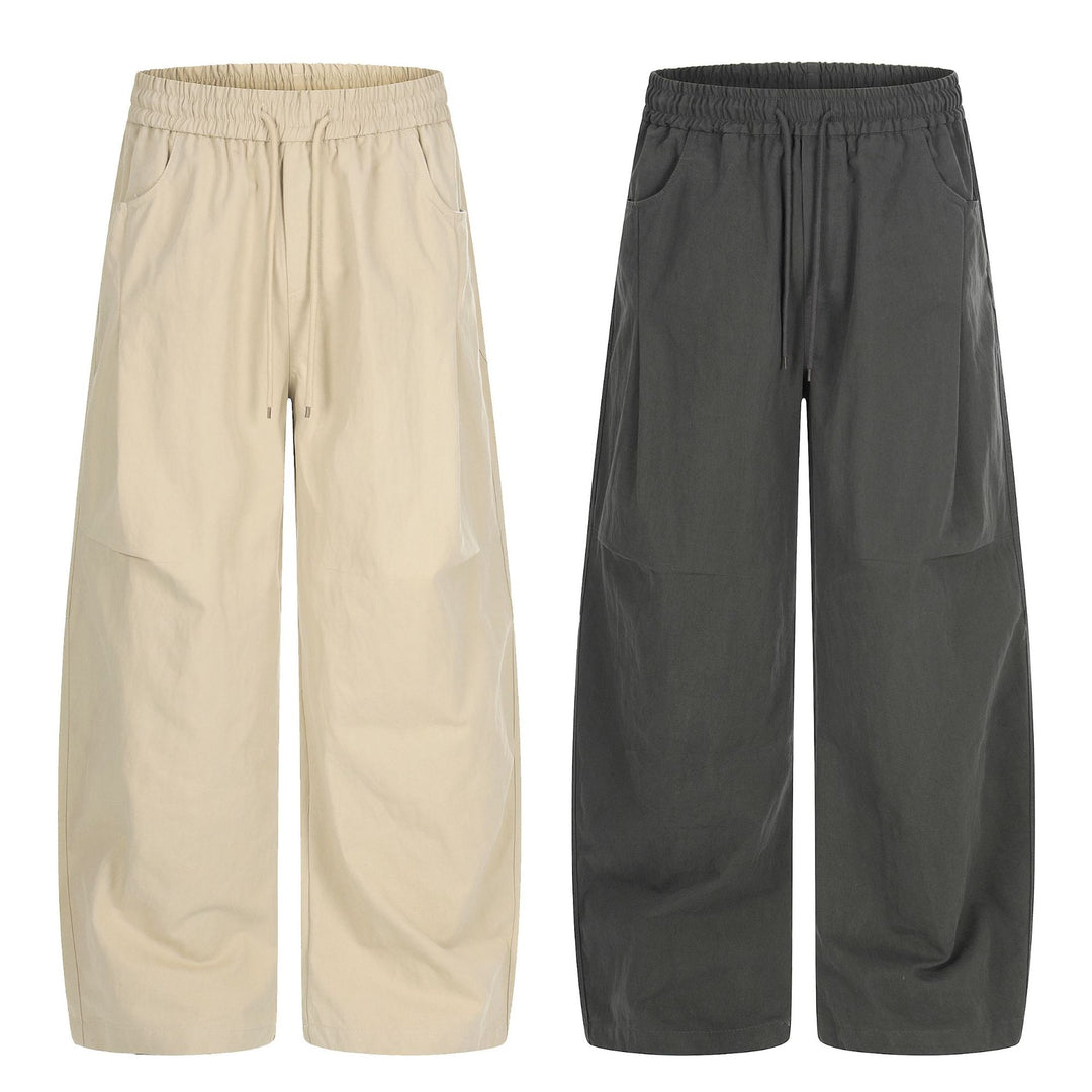 Damen Weite Culotte‑Hose mit elastischem Tunnelzugbund und großen Eingrifftaschen Drune