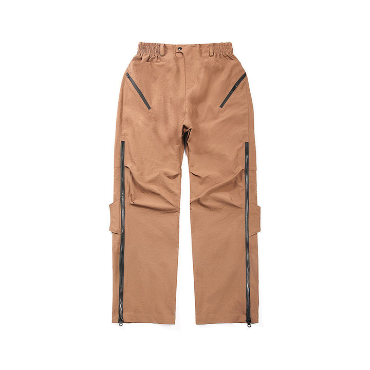 Herren Multifunktionale Tech‑Cargo‑Hose mit seitlichen Zippern, elastischem Bund und taktischen Pattentaschen Drune