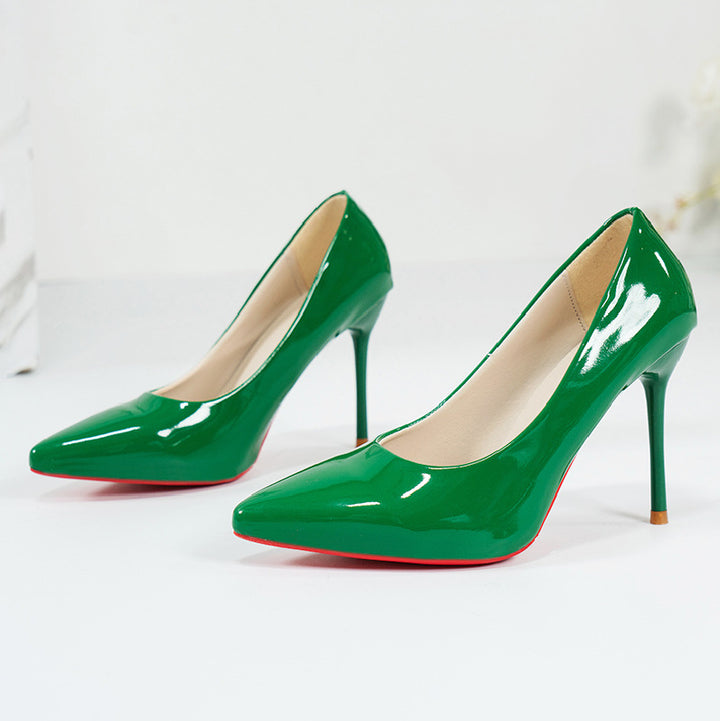 Damen Hochhackige Pumps mit glänzendem Lackfinish und eleganter Silhouette Drune