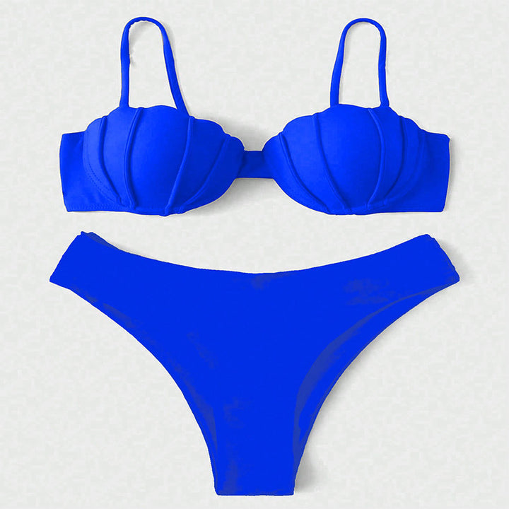 Damen Bikini-Set mit besonderer Muschelform und hohem Bund Drune