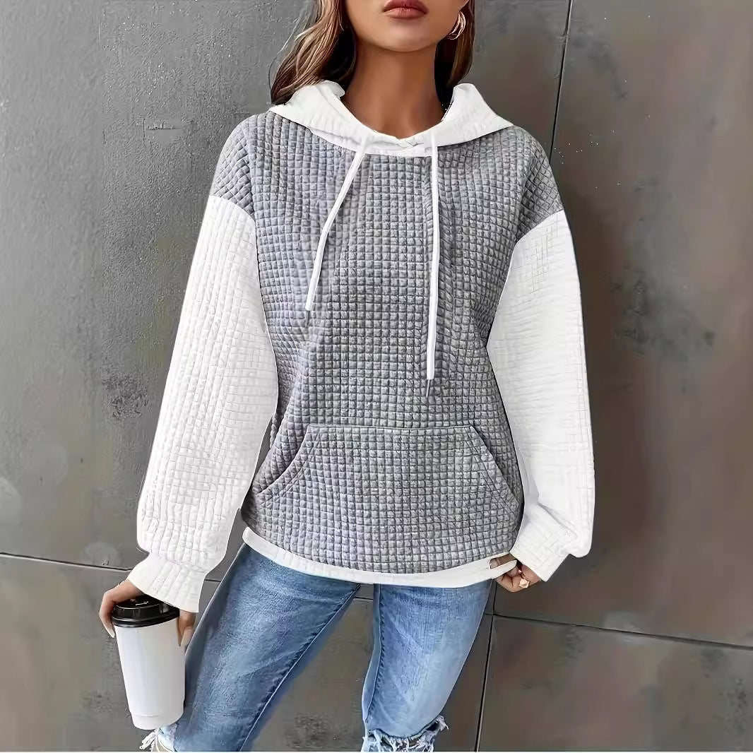 Damen Sweatshirt mit strukturiertem Gewebe und lässigem Schnitt Drune