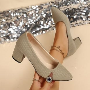 Damen Stilvolle Blockabsatz-Pumps Drune